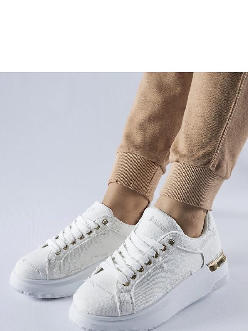 Białe sneakersy na platformie Ossona - Solea - obrazek 3