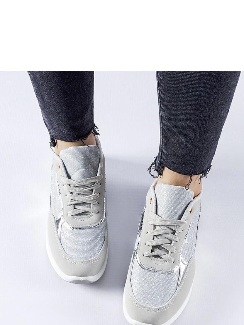Szare brokatowe sneakersy Roganzuolo - Solea - obrazek 2