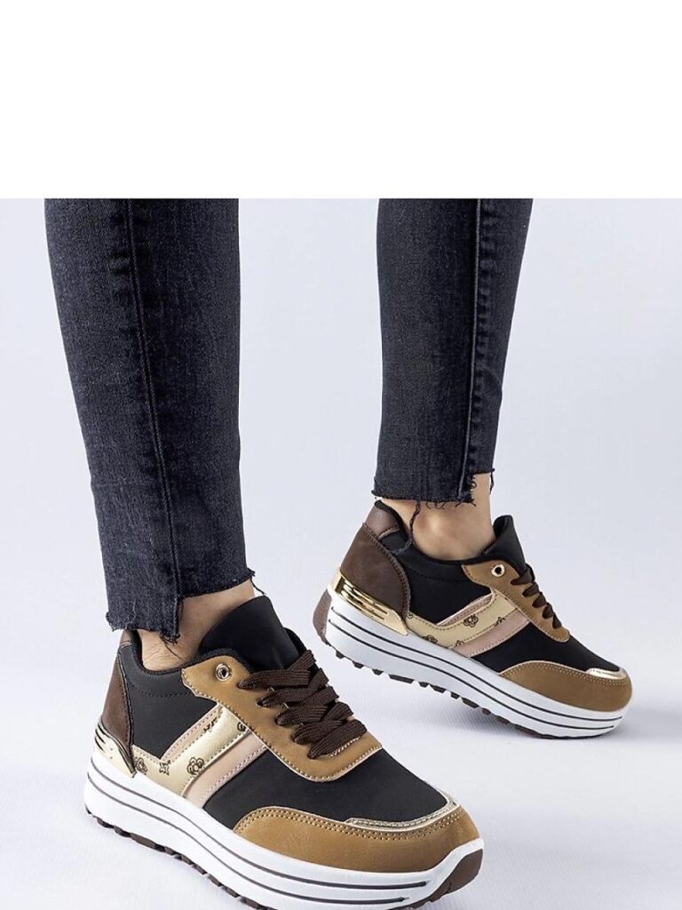 Brązowe sneakersy na platformie Provinciale - Solea