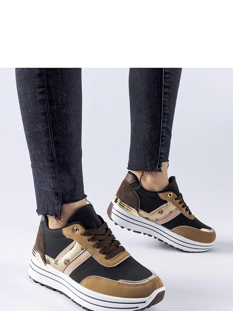 Brązowe sneakersy na platformie Provinciale - Solea