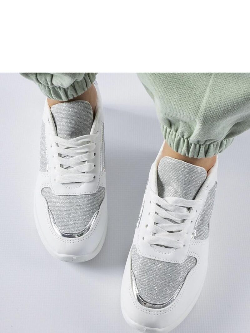 Białe sneakersy z ozdobną nitką Facondo - Solea - obrazek 2