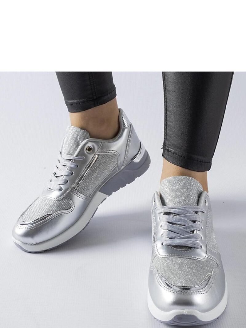 Szare sneakersy z ozdobną nitką Facondo - Solea - obrazek 3