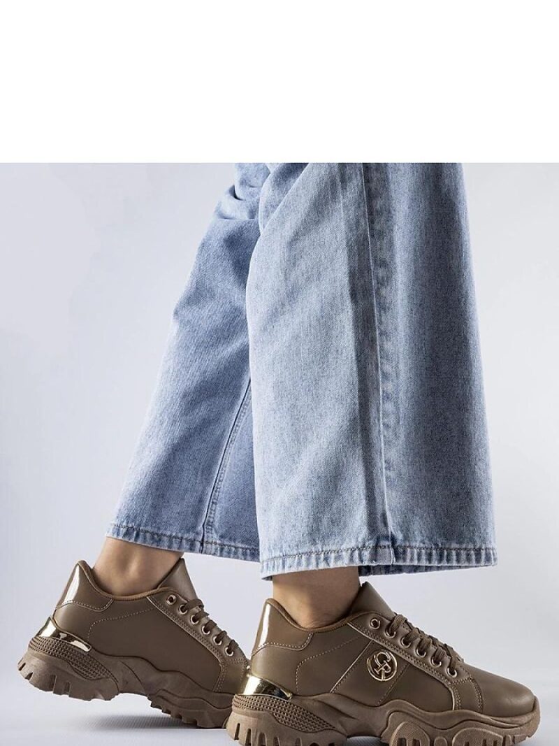Brązowe sneakersy na masywnej podeszwie Arpaia - Solea - obrazek 2