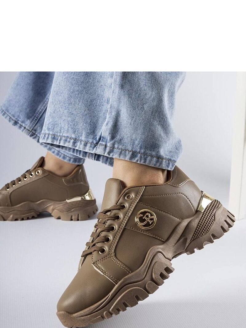 Brązowe sneakersy na masywnej podeszwie Arpaia - Solea - obrazek 3