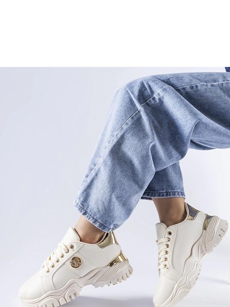 Beżowe sneakersy na masywnej podeszwie Arpaia - Solea - obrazek 2