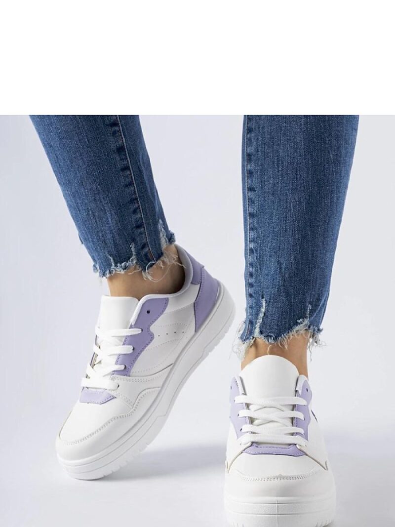 Białe sneakersy z fioletowym akcentem Fournie - Solea - obrazek 3