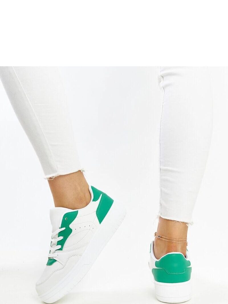 Białe sneakersy z zielonym akcentem Fournie - Solea - obrazek 3