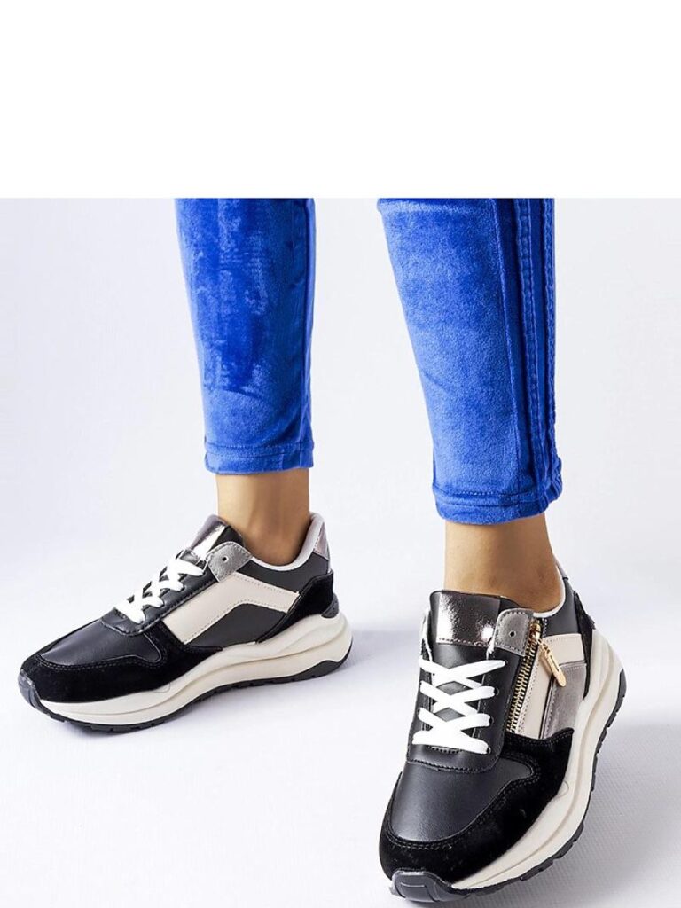 Biało-czarne sneakersy Cecchi - Solea