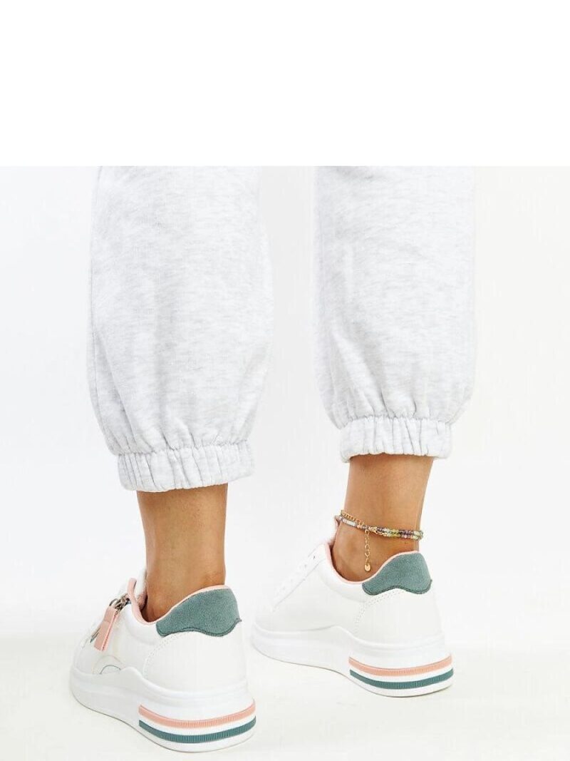 Białe sneakersy z zielonymi wstawkami Anaunia - Solea - obrazek 3
