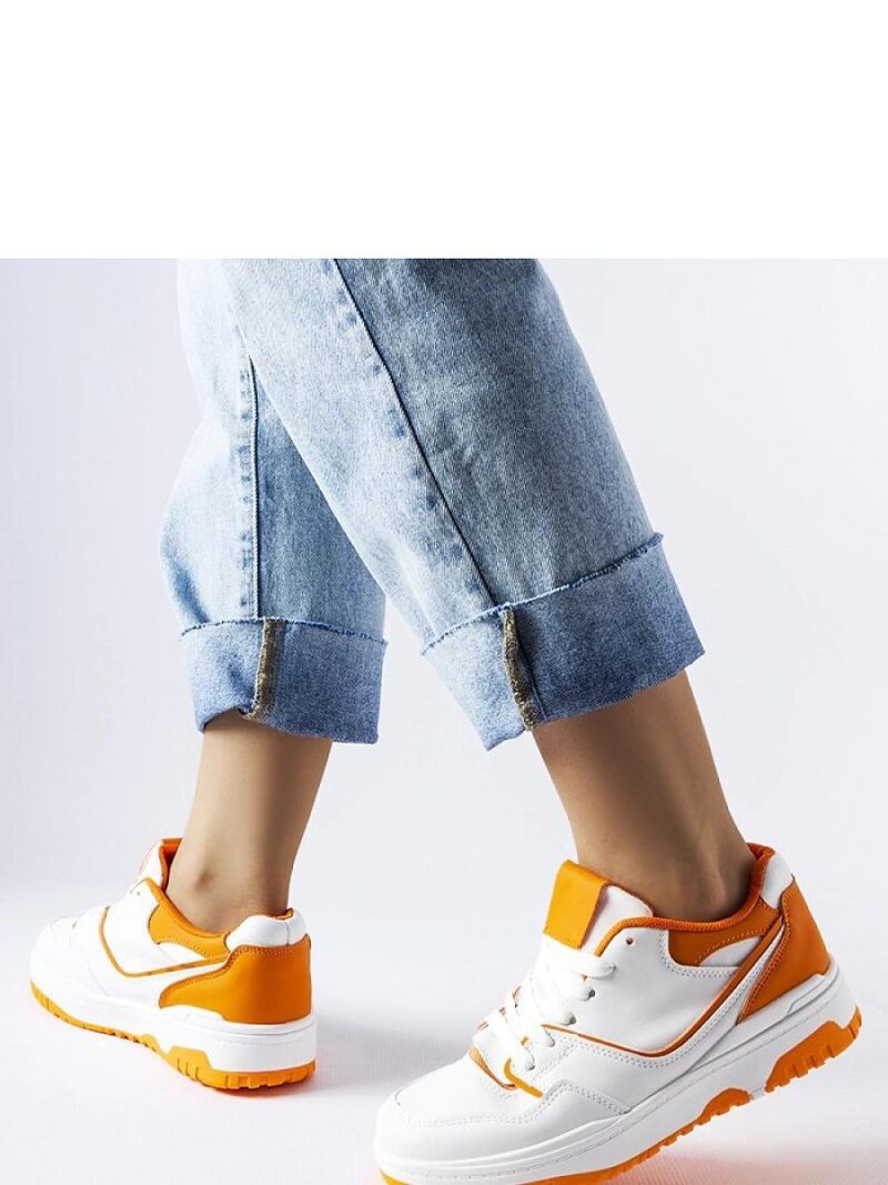 Biało-pomarańczowe sneakersy Barrette - Solea - obrazek 2