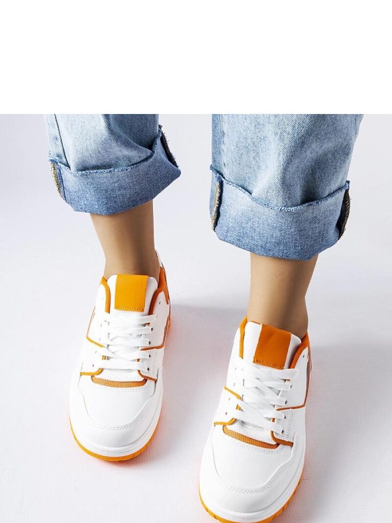 Biało-pomarańczowe sneakersy Barrette - Solea - obrazek 3