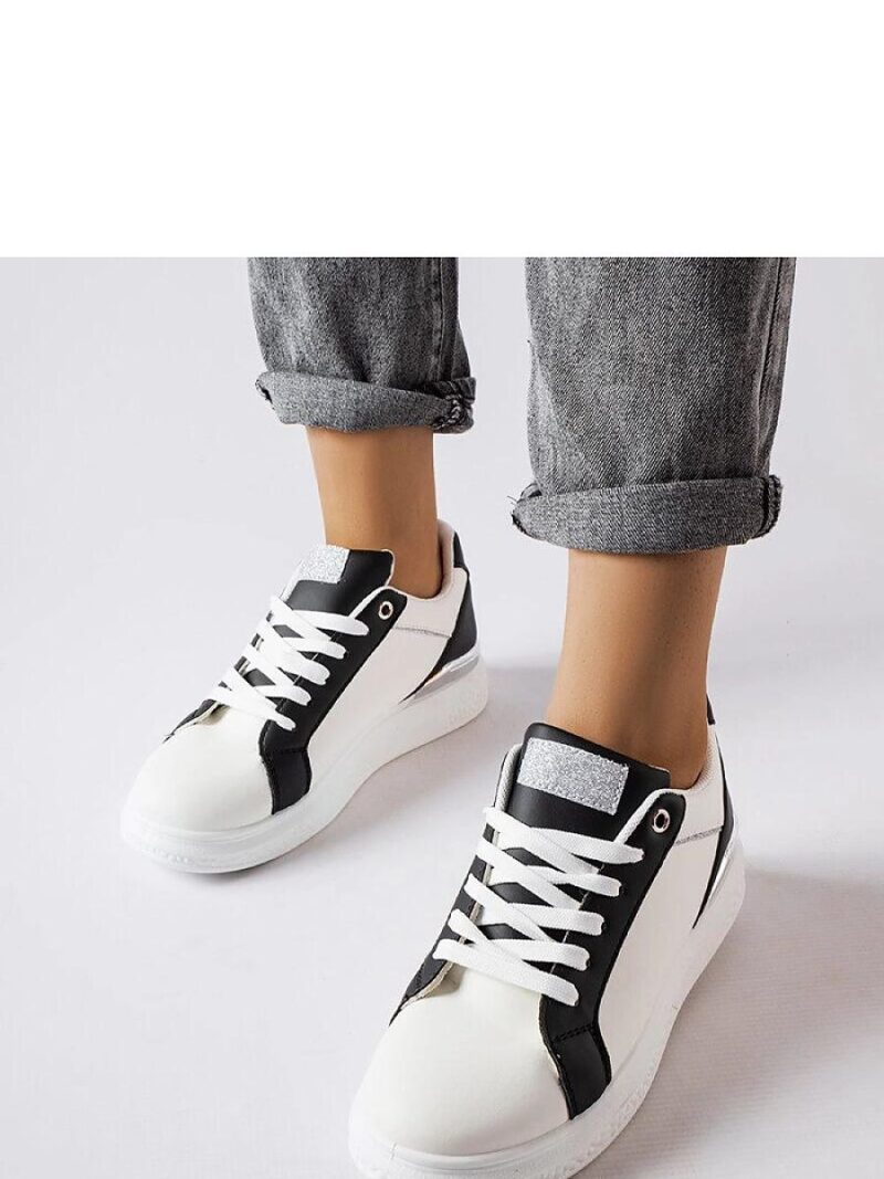 Biało-czarne buty ze srebrnym akcentem Palais - Solea