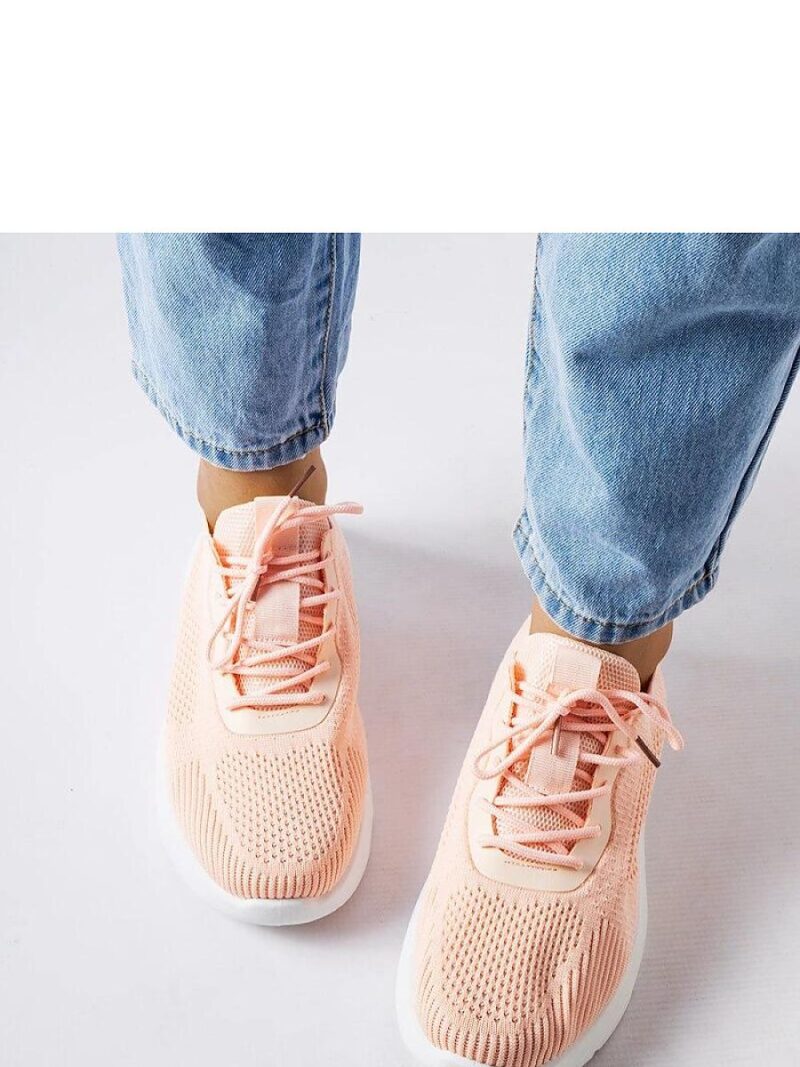 Pomarańczowo-białe sneakersy Nelson - Solea - obrazek 2