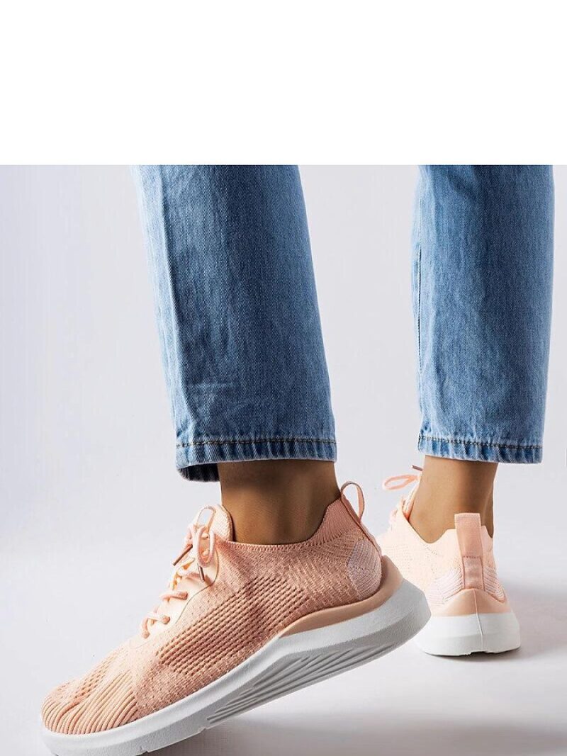 Pomarańczowo-białe sneakersy Nelson - Solea - obrazek 3