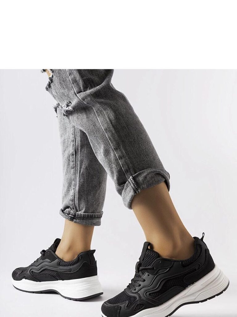 Czarne sportowe sneakersy Hollow - Solea