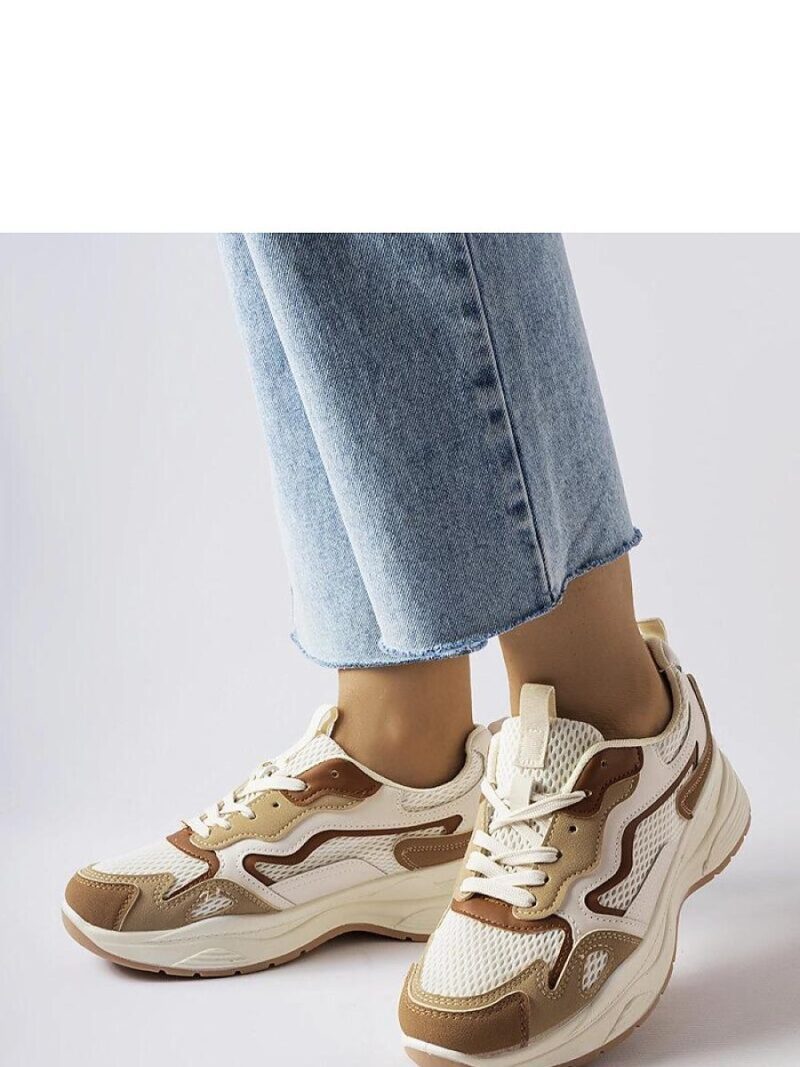 Beżowe sportowe sneakersy Hollow - Solea