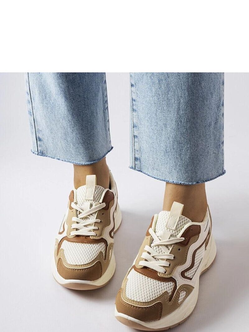 Beżowe sportowe sneakersy Hollow - Solea - obrazek 2