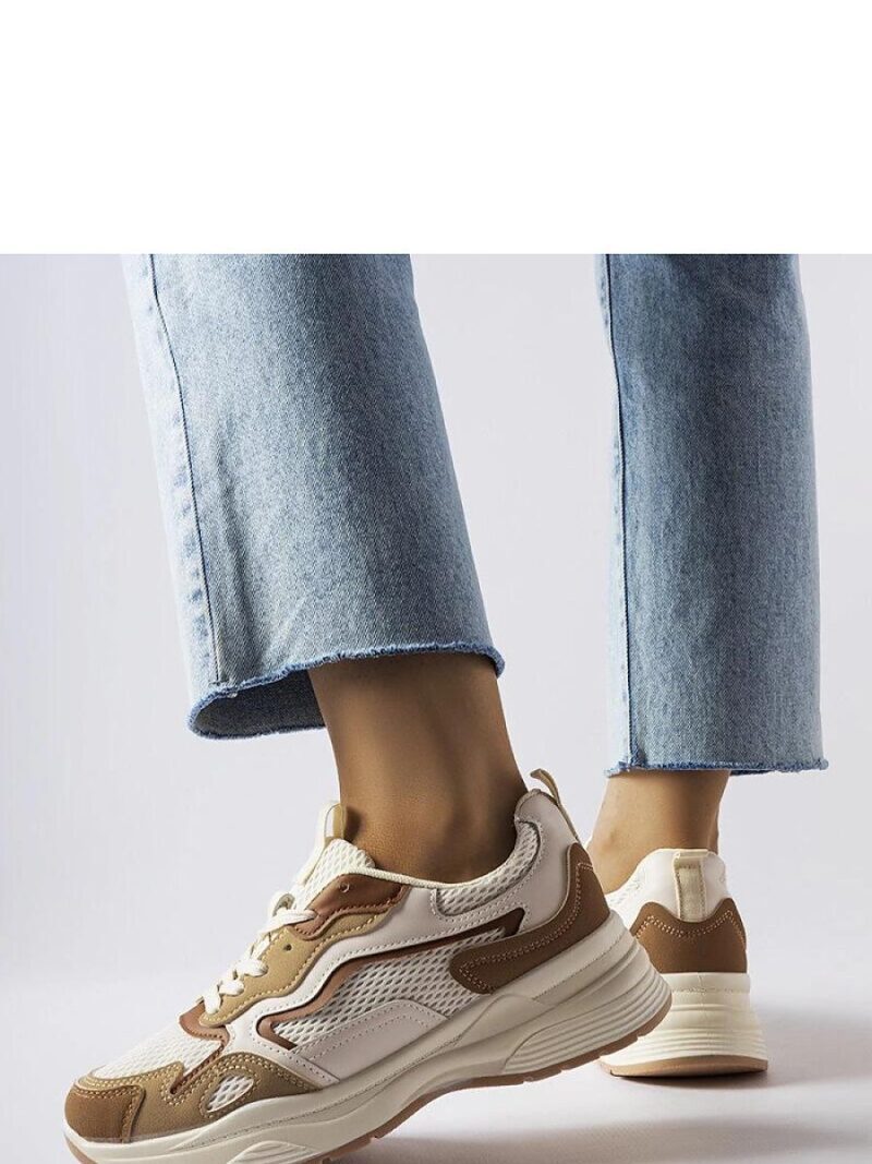 Beżowe sportowe sneakersy Hollow - Solea - obrazek 3