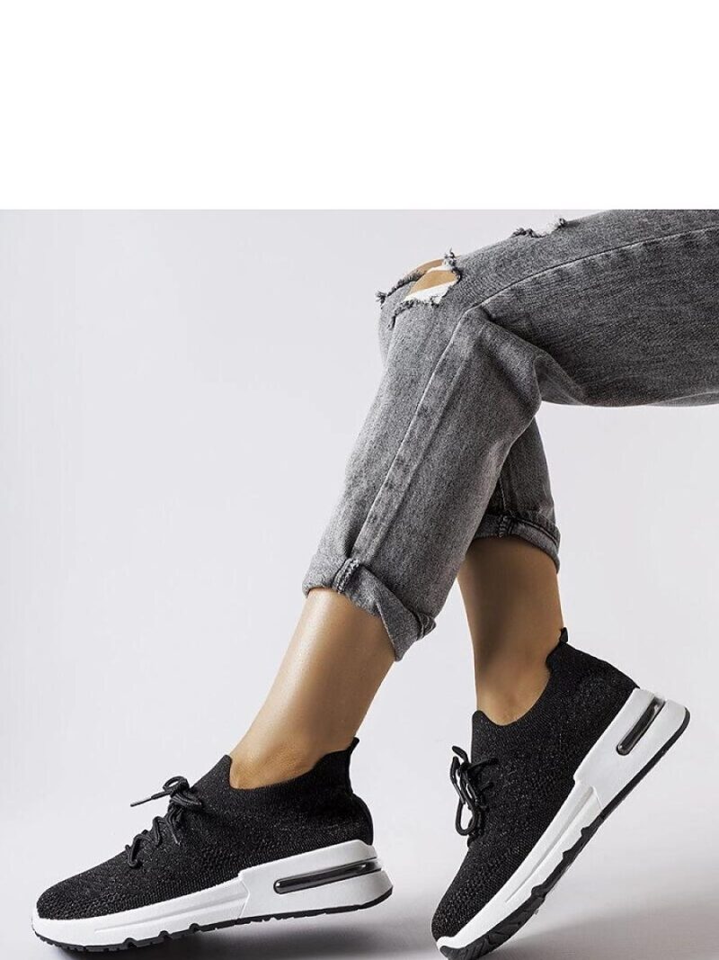 Czarne sneakersy zdobione połyskującą nitką Randolph - Solea