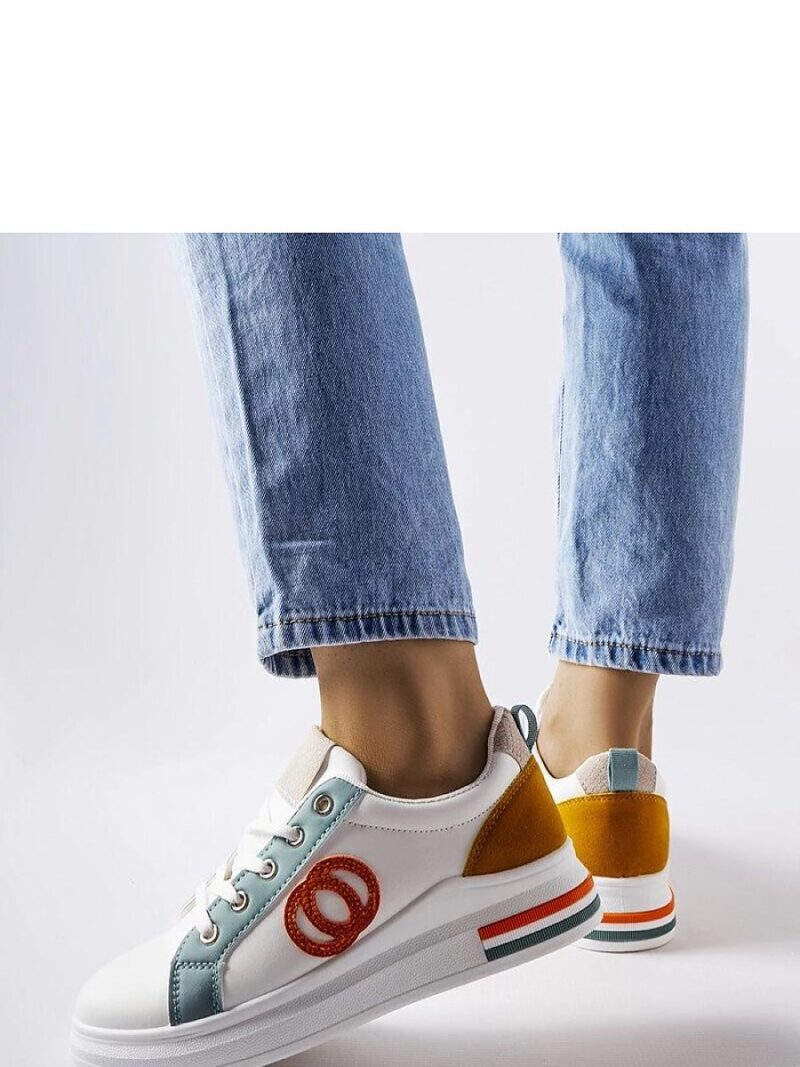 Białe sneakersy z kolorowymi wstawkami Passaic - Solea - obrazek 3