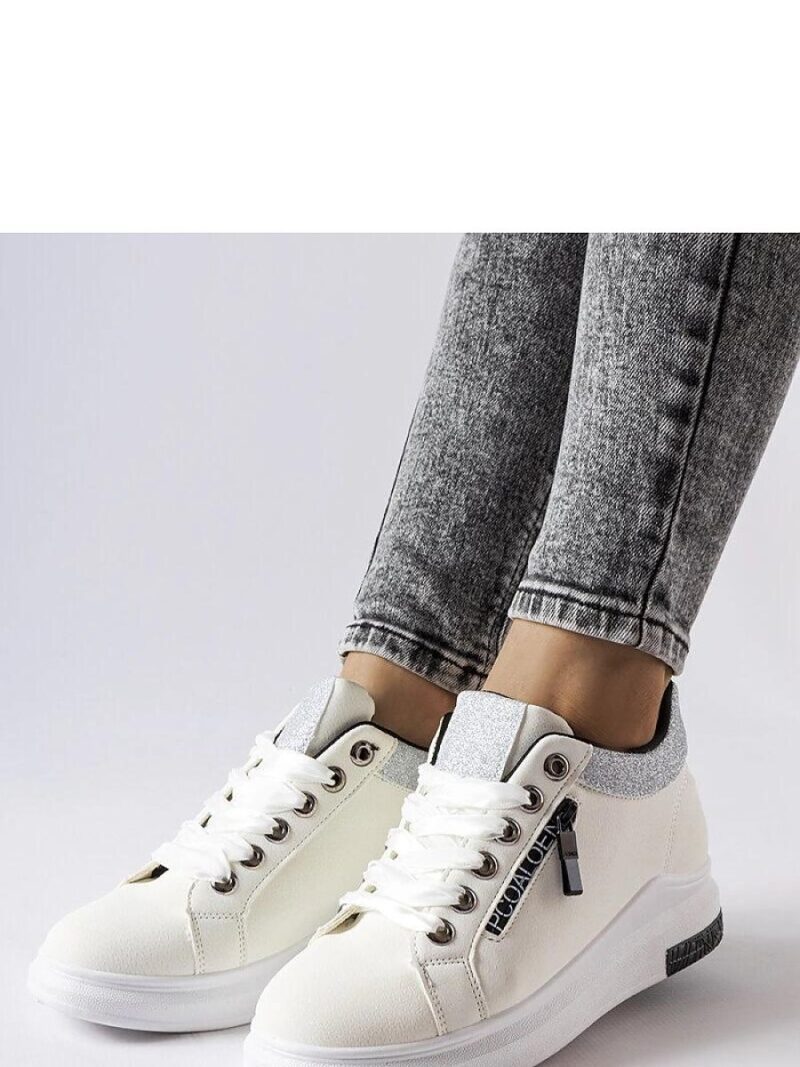 Białe sneakersy na koturnie Birmingham - Solea - obrazek 3