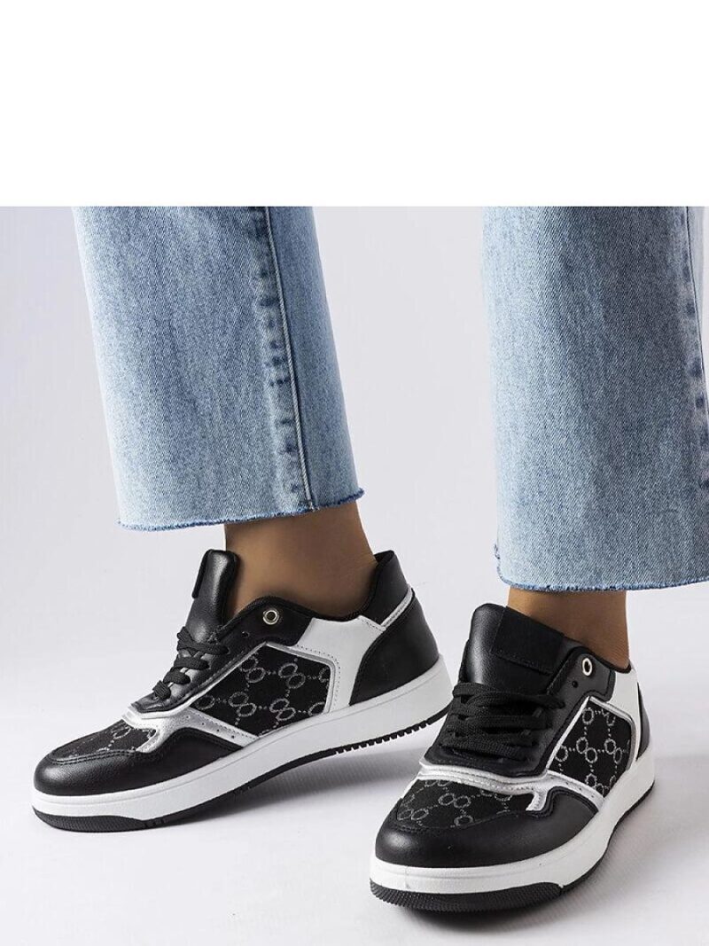 Czarne sneakersy zdobione monogramem Isidora - Solea - obrazek 2