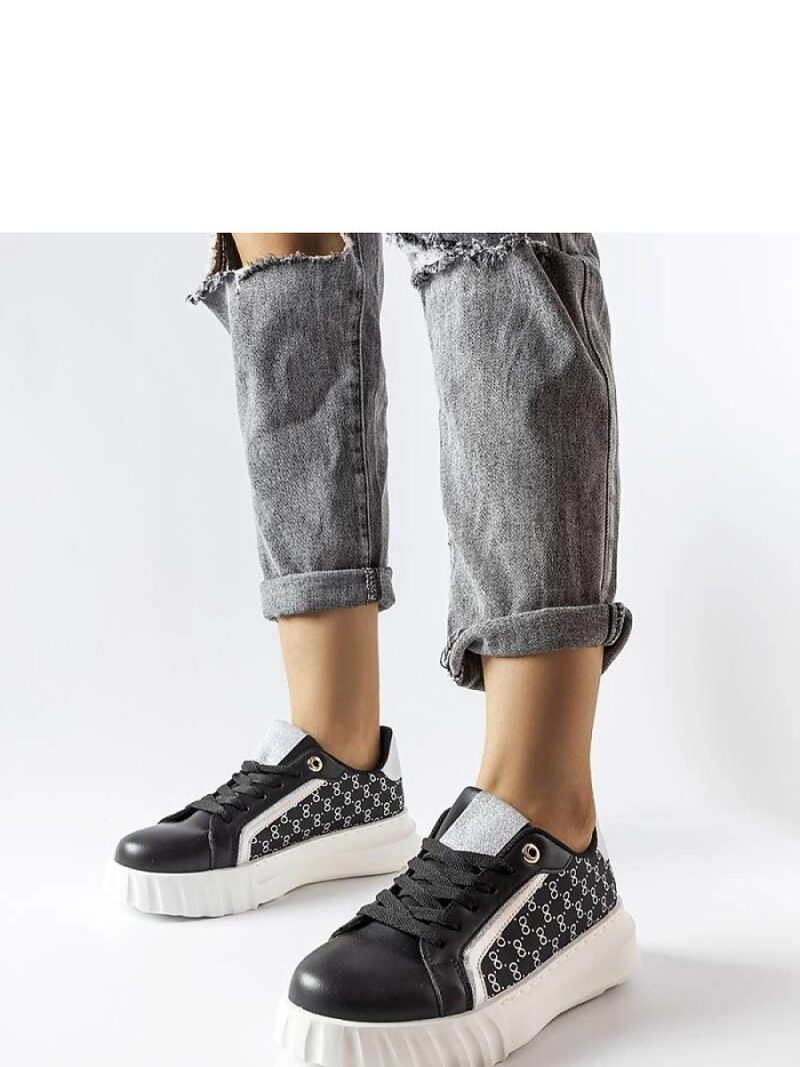 Czarne sneakersy na platformie Giuseppe - Solea