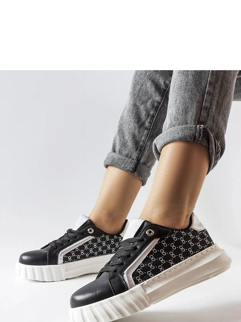 Czarne sneakersy na platformie Giuseppe - Solea - obrazek 2