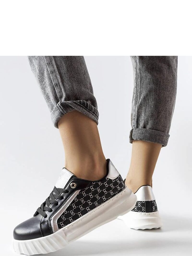Czarne sneakersy na platformie Giuseppe - Solea - obrazek 3