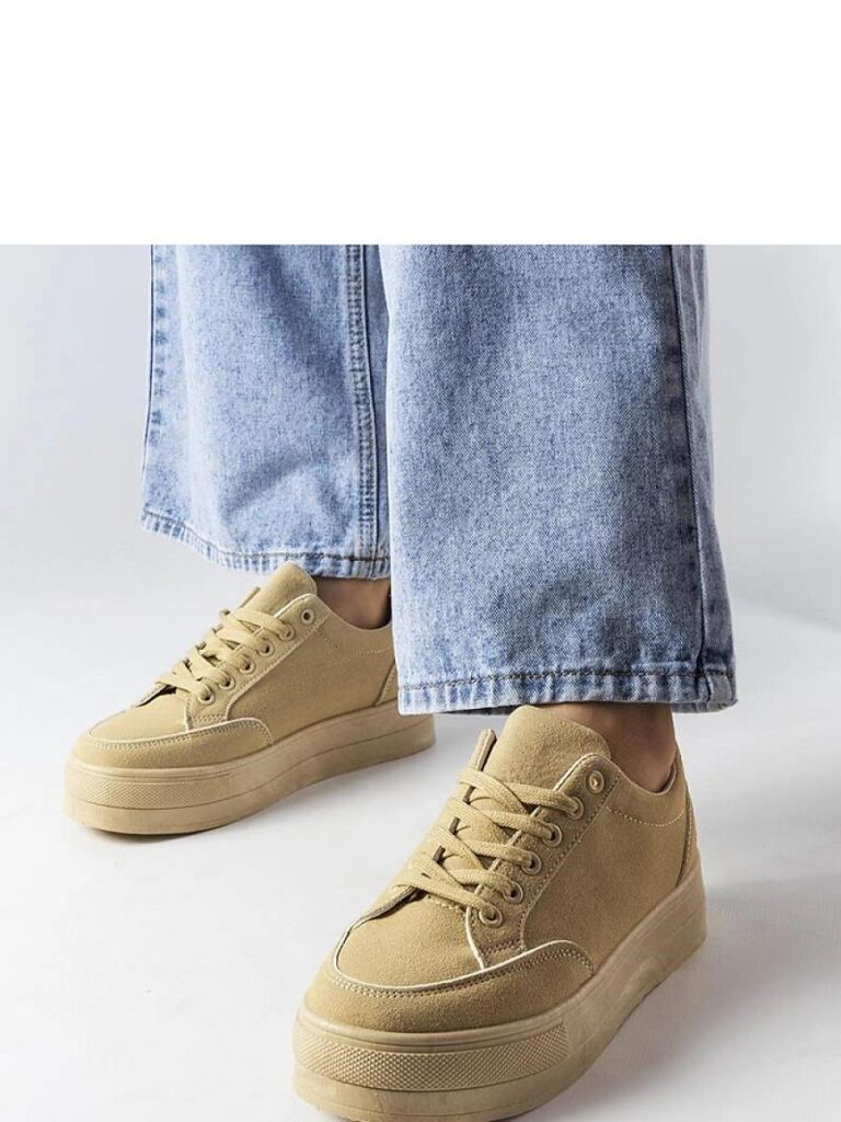 Beżowe sneakersy na platformie Amathymes - Solea
