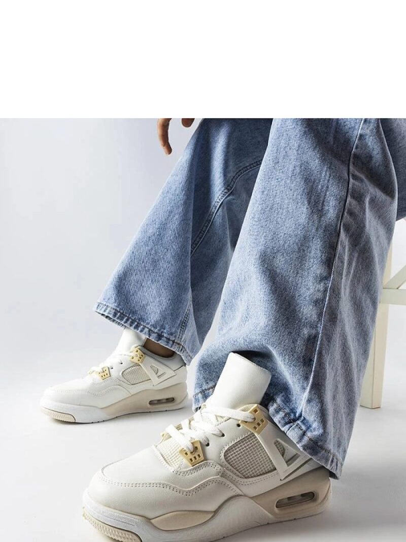 Beżowe sneakersy z łączonych materiałów Malas - Solea - obrazek 2