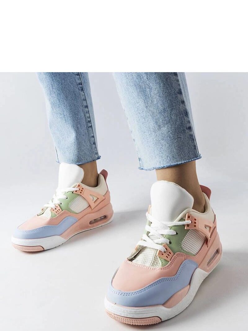 Różowe sneakersy z łączonych materiałów Malas - Solea