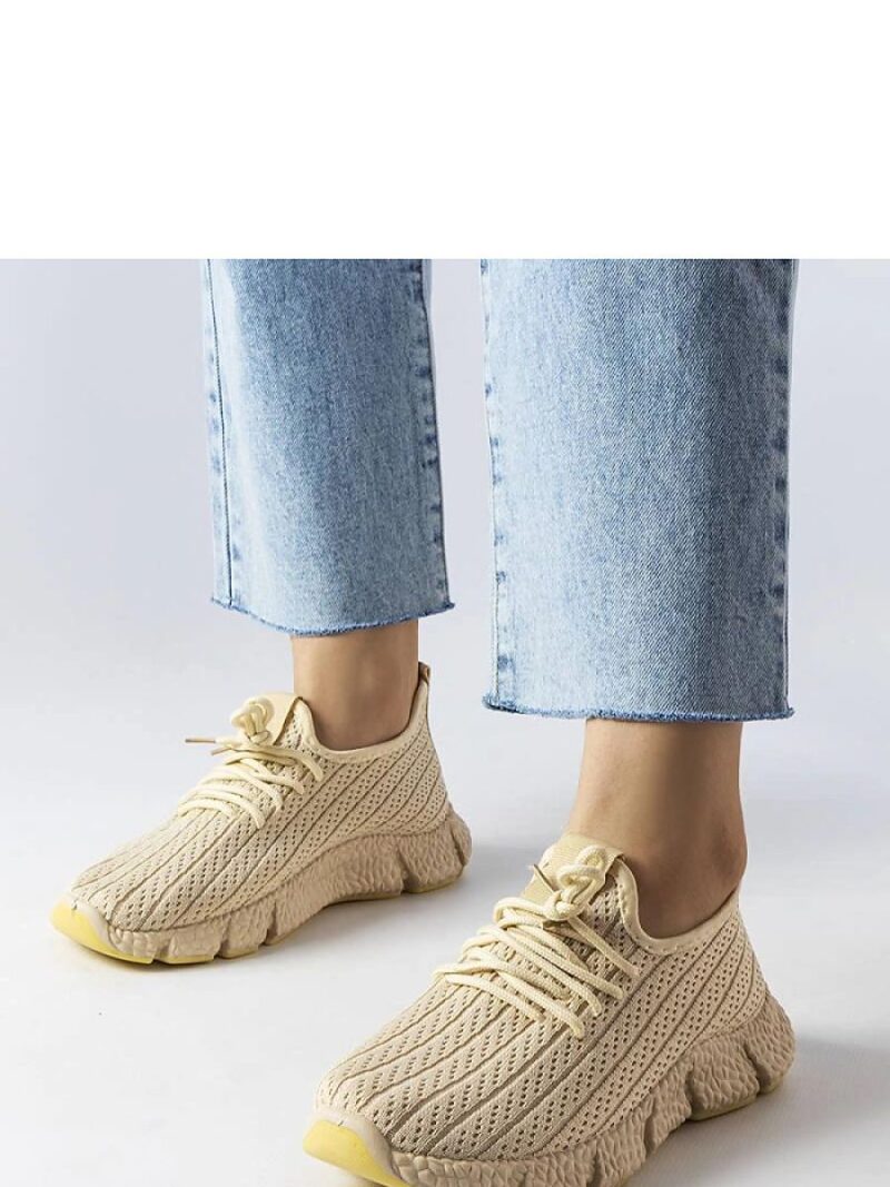 Jasnobeżowe sportowe sneakersy Élodie - Solea - obrazek 2