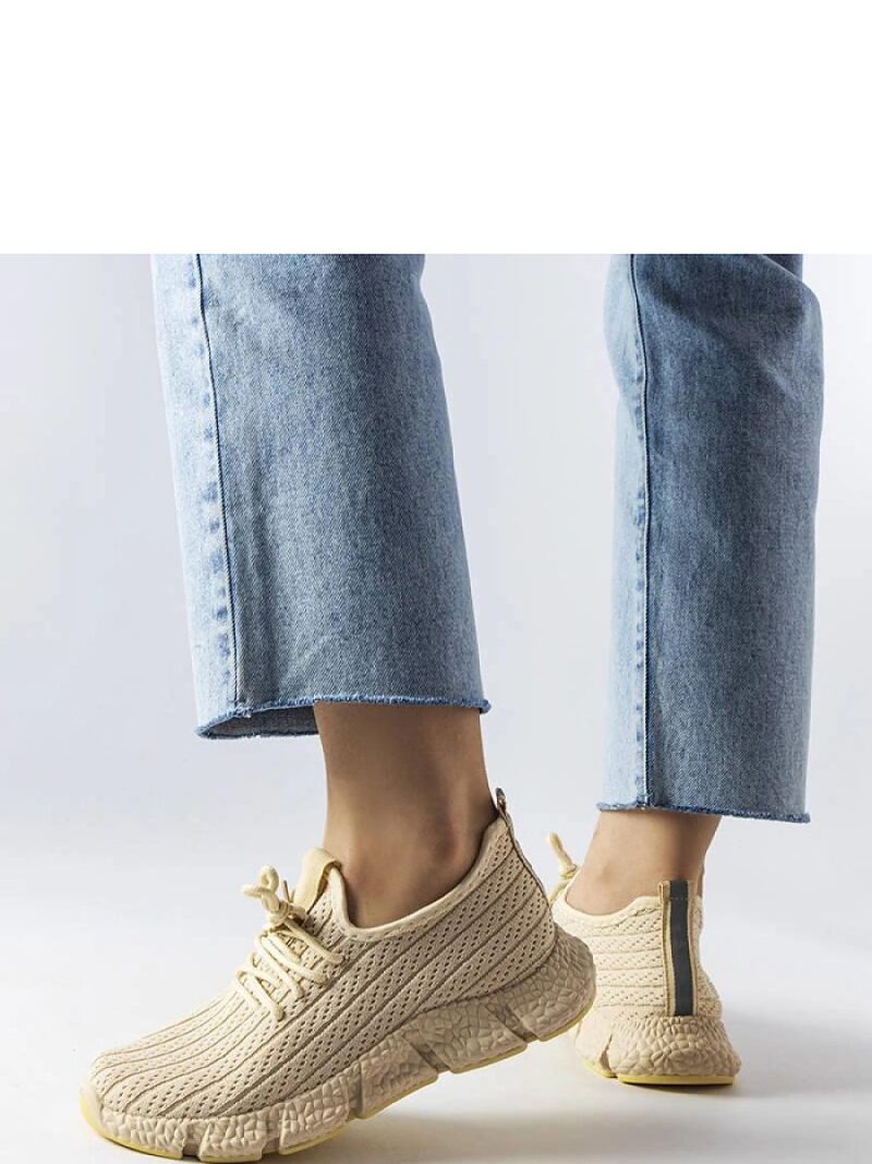 Jasnobeżowe sportowe sneakersy Élodie - Solea - obrazek 3