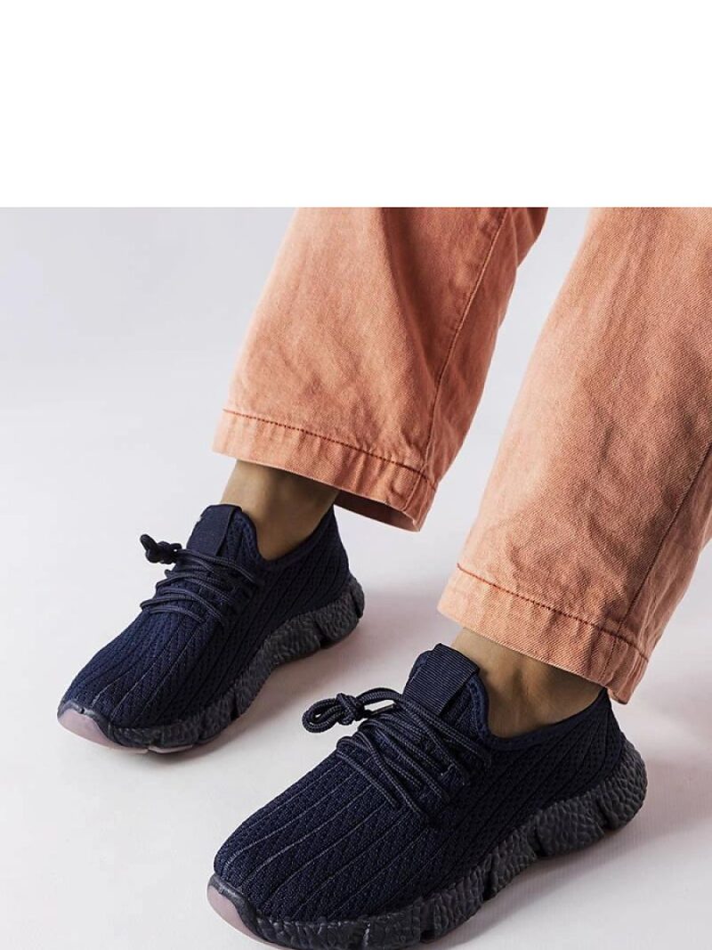 Granatowe sportowe sneakersy Élodie - Solea - obrazek 2