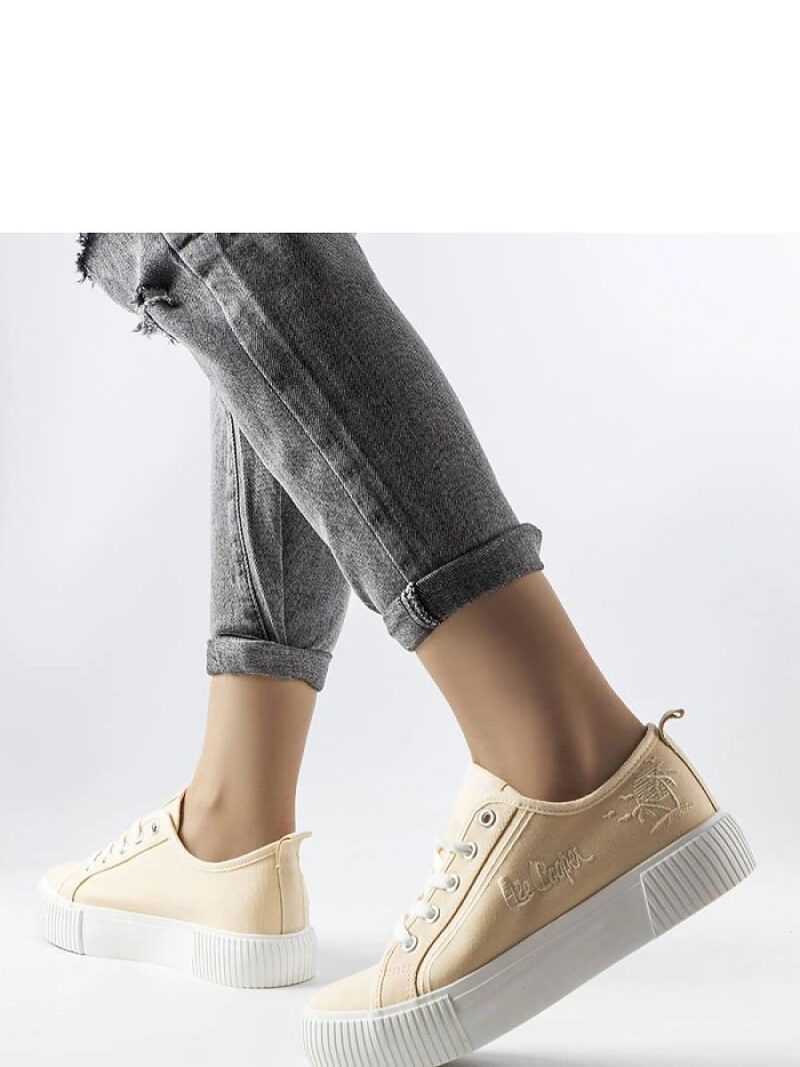 Beżowe trampki Lee Cooper LCW-23-31-1808L - Solea - obrazek 3