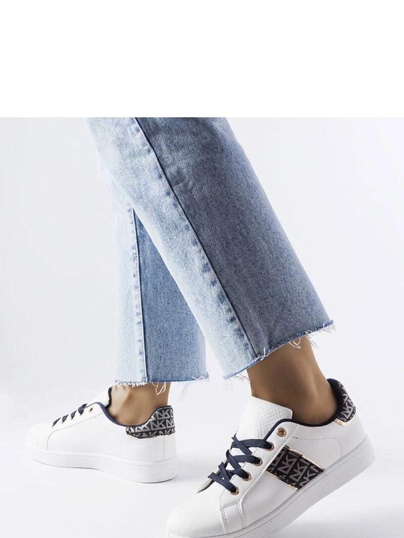 Białe sneakersy ze zdobioną cholewką Sauriol - Solea