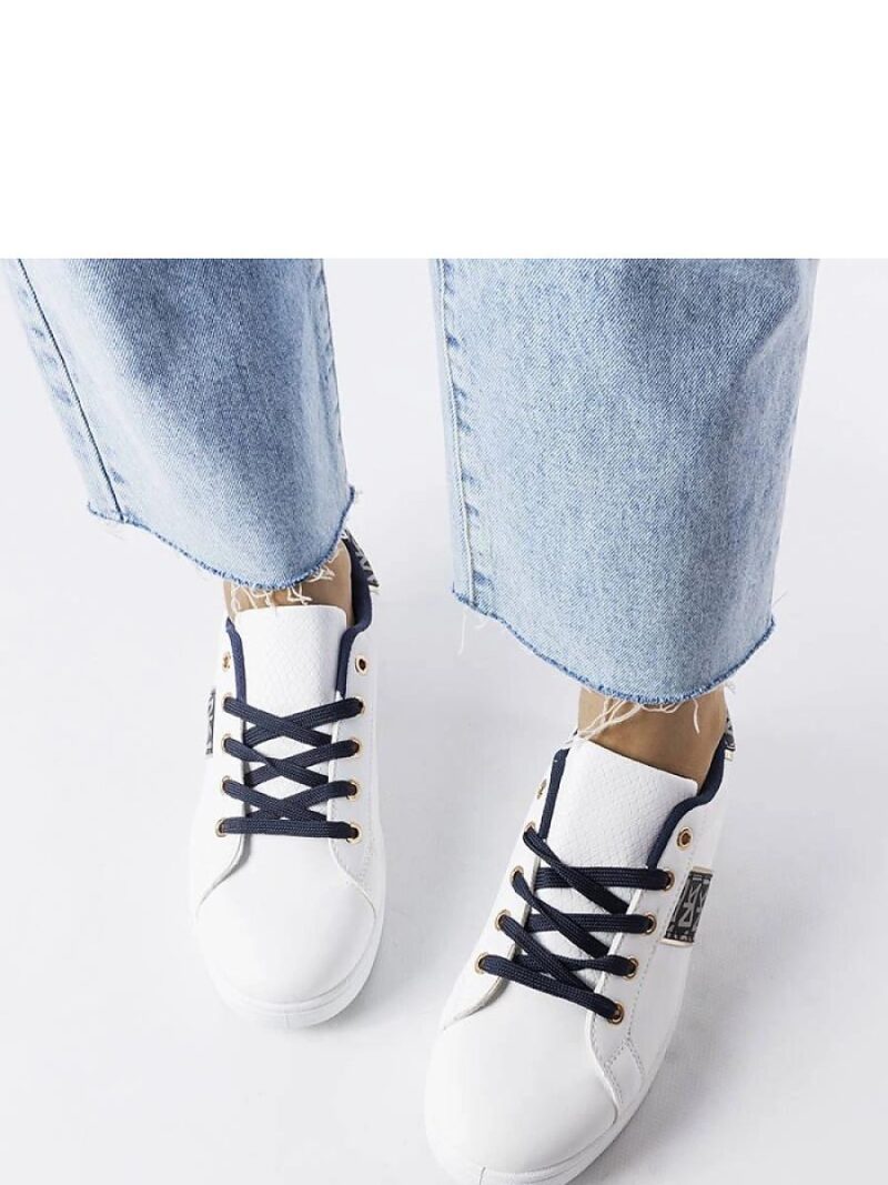 Białe sneakersy ze zdobioną cholewką Sauriol - Solea - obrazek 3