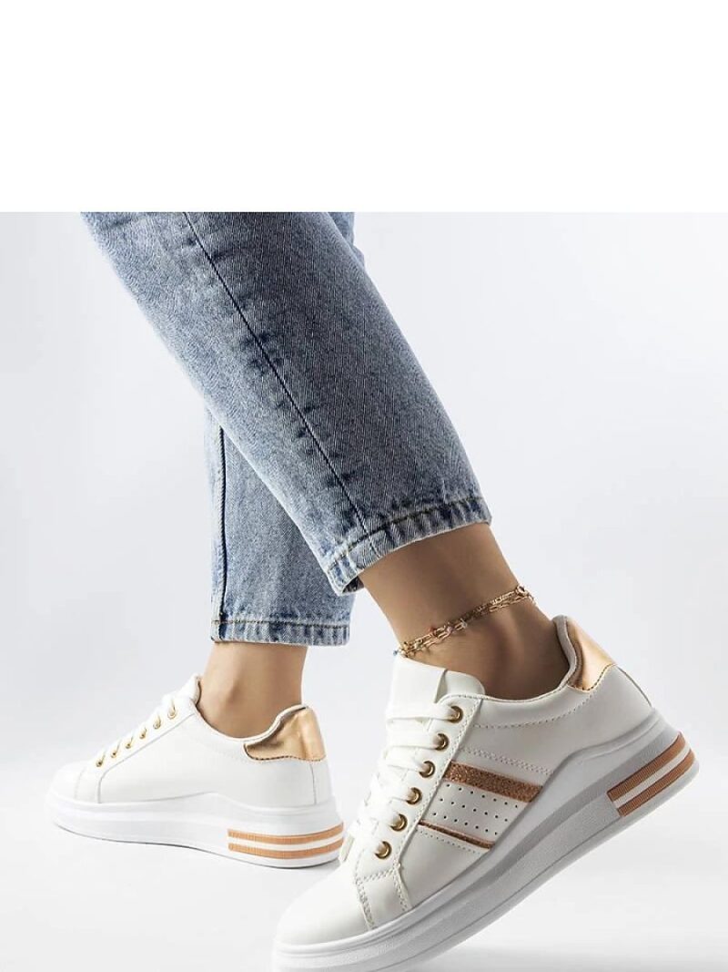 Białe sneakersy na platformie Lanoie - Solea - obrazek 3