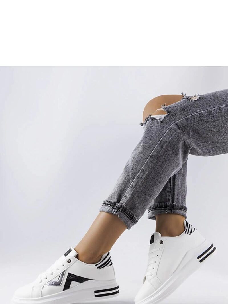 Biało-czarne sneakersy na platformie Monty - Solea - obrazek 2