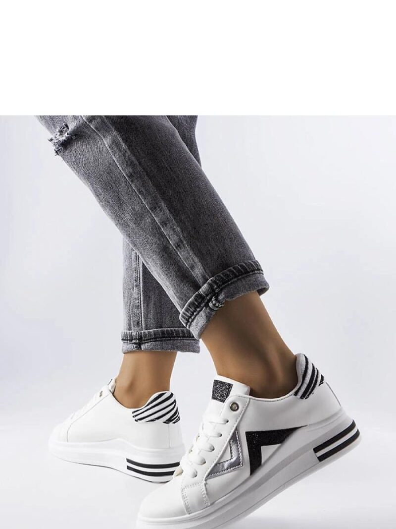 Biało-czarne sneakersy na platformie Monty - Solea - obrazek 3
