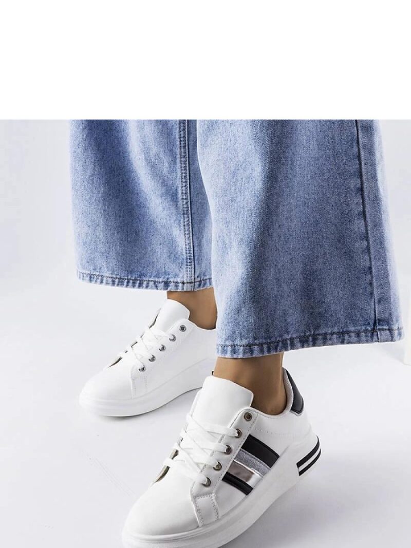 Biało-czarne sneakersy na platformie Sacaton - Solea - obrazek 2
