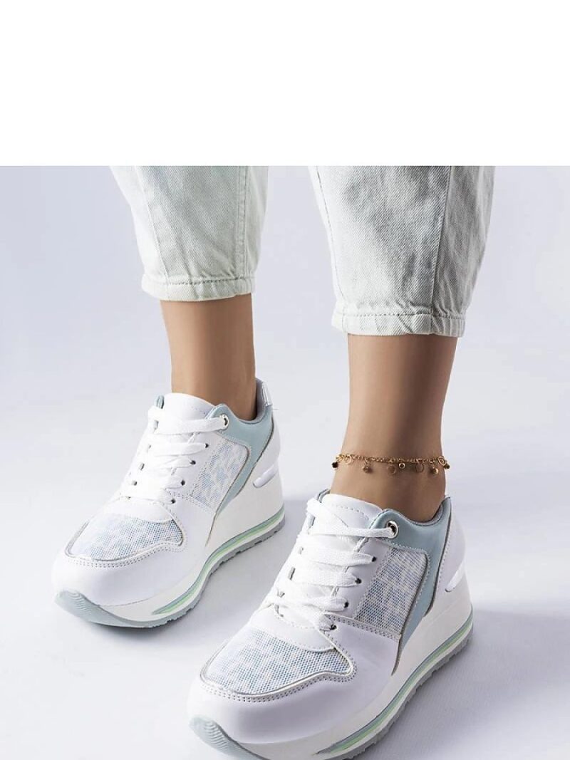 Zielone sneakersy na koturnie Pouliotte - Solea - obrazek 2