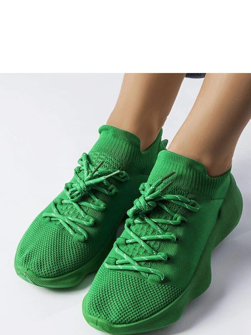 Zielone materiałowe sneakersy Côté - Solea - obrazek 2