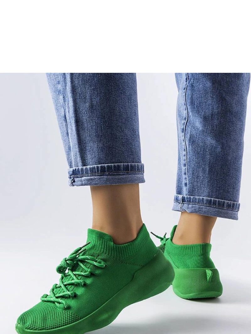 Zielone materiałowe sneakersy Côté - Solea - obrazek 3