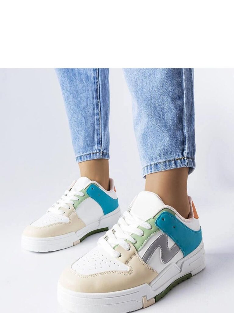 Beżowo-niebieskie buty na platformie Harter - Solea