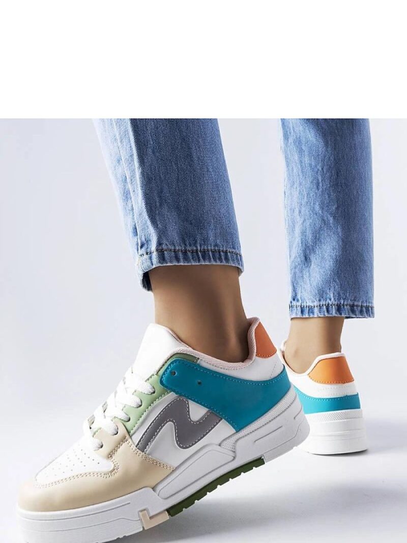 Beżowo-niebieskie buty na platformie Harter - Solea - obrazek 2