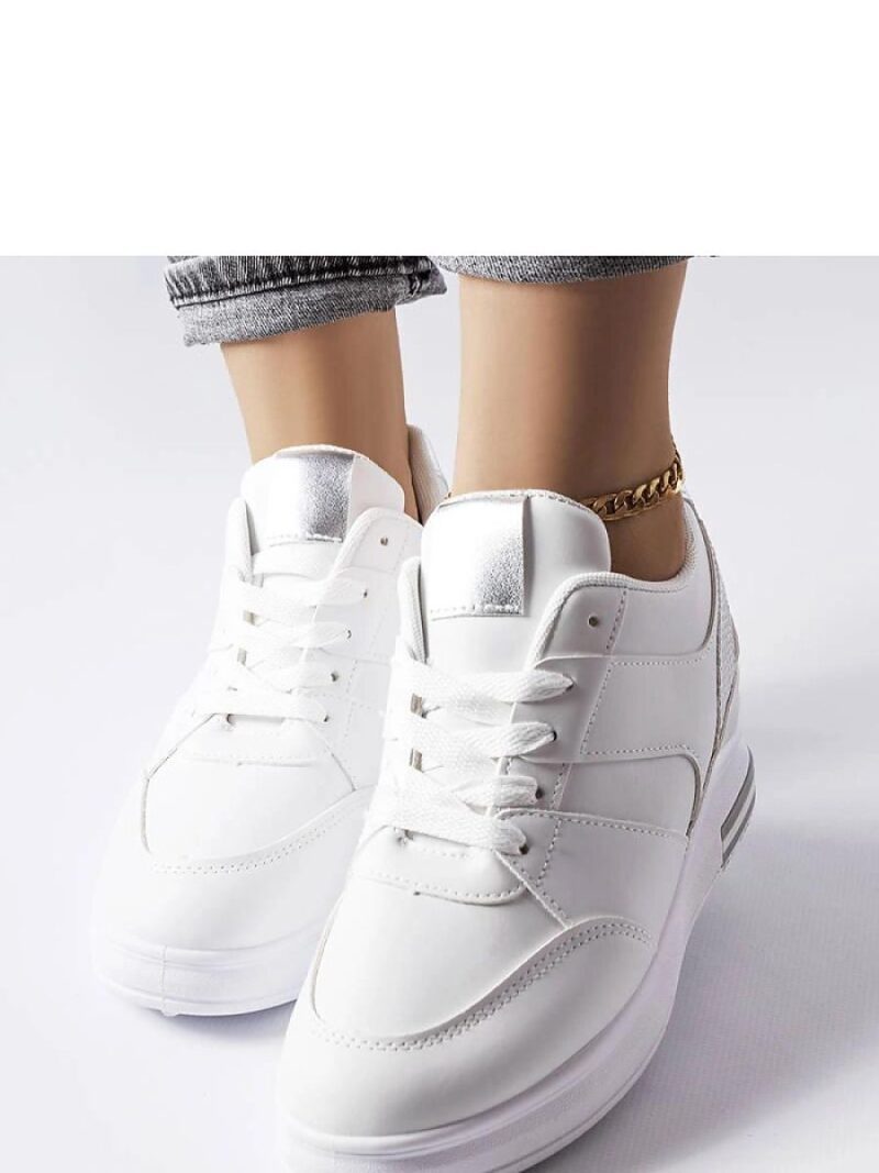 Białe sneakersy na koturnie CinqMars - Solea - obrazek 2
