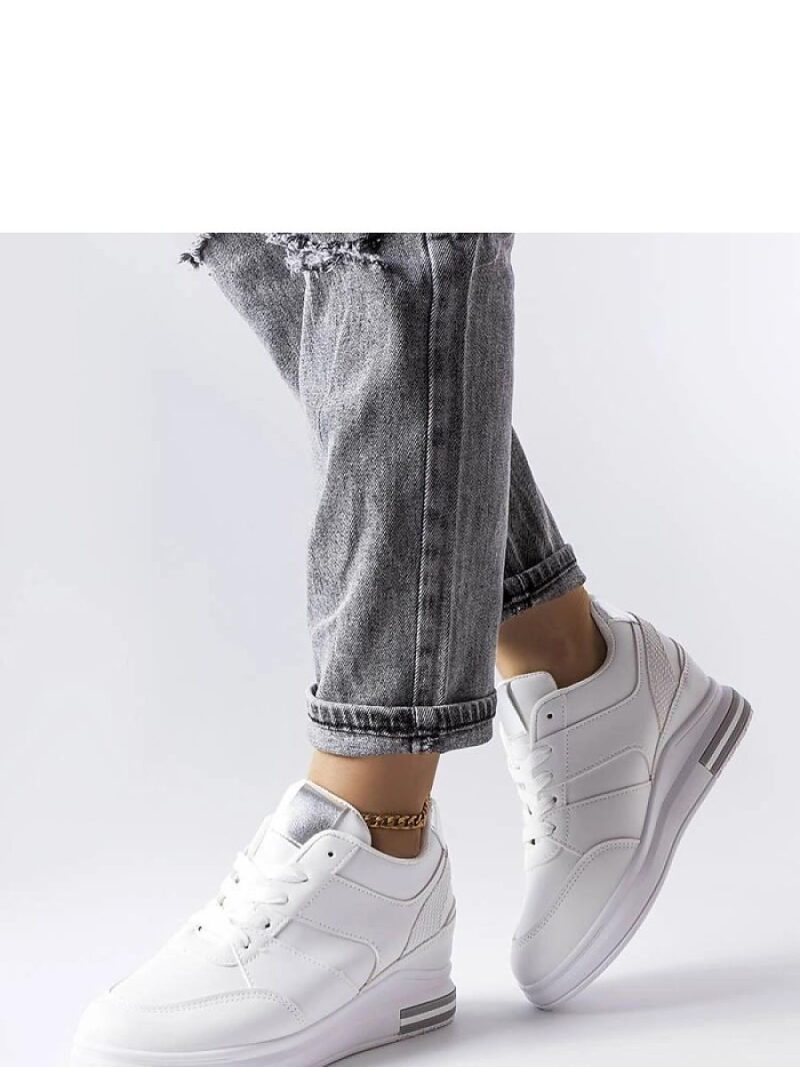 Białe sneakersy na koturnie CinqMars - Solea - obrazek 3