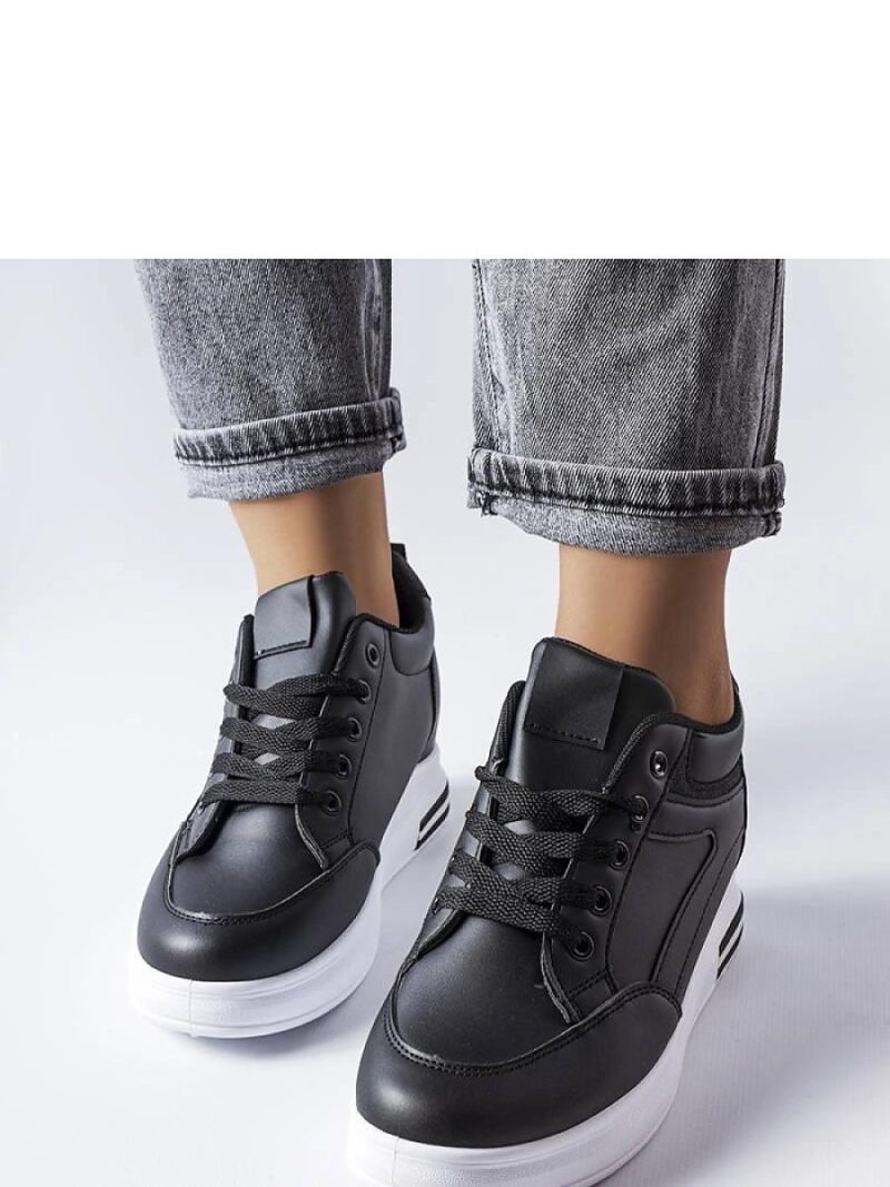 Czarne sneakersy z brokatem Bonevil - Solea - obrazek 3